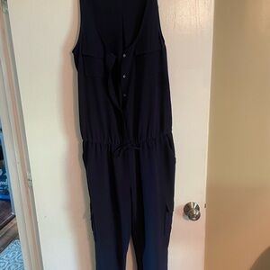Elegant Navy Sleeveless Jumpsuit